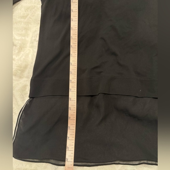 Eileen fisher 100% silk black long sleeve tunic top - Picture 6 of 8